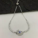 Silver Lining: Embrace Positivity with Evil Eye Stone Bracelet