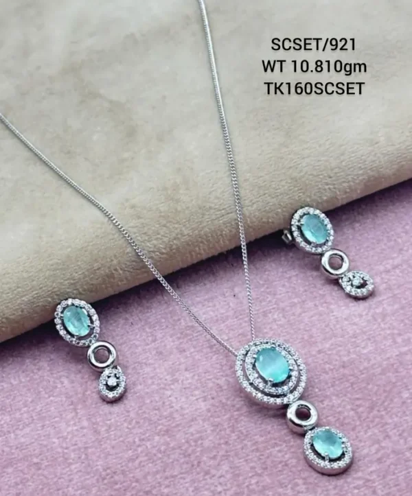 Graceful glamour: Silver Pendant and Earring Sets for Women
