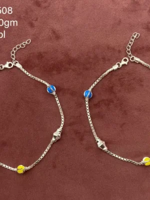 Adorable Silver Baby Anklets: Perfect for Tiny Feet | All Design Available
