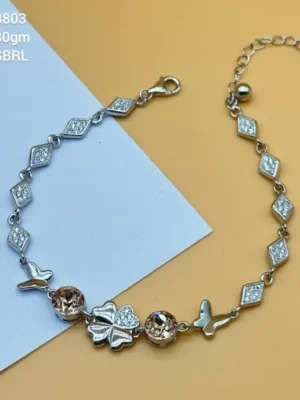 Silver bracelets modern style for women.