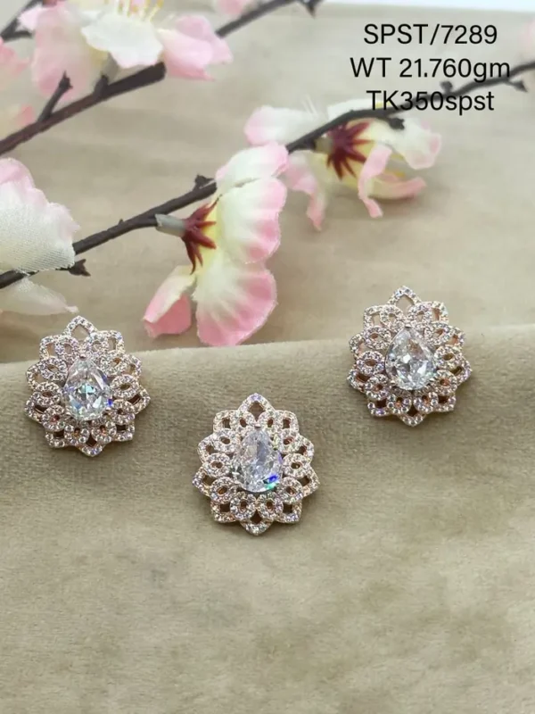 Sparkling American Diamond Set, Earrings