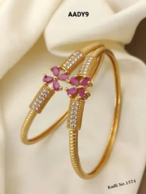 "Glamorous American Diamond Kadli: Beautiful Fancy Bracelets for Women and Girls"