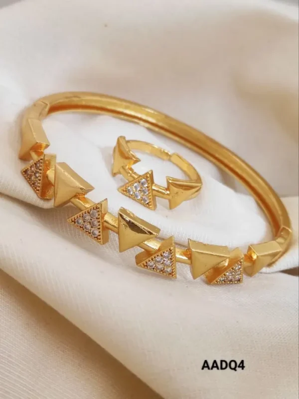 "Antique Treasures: Unique Design Bracelet and Ring Combo for Girls"