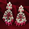 Elegance Chand Bali Kundan Earrings