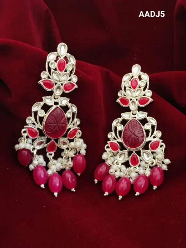 Elegance Chand Bali Kundan Earrings